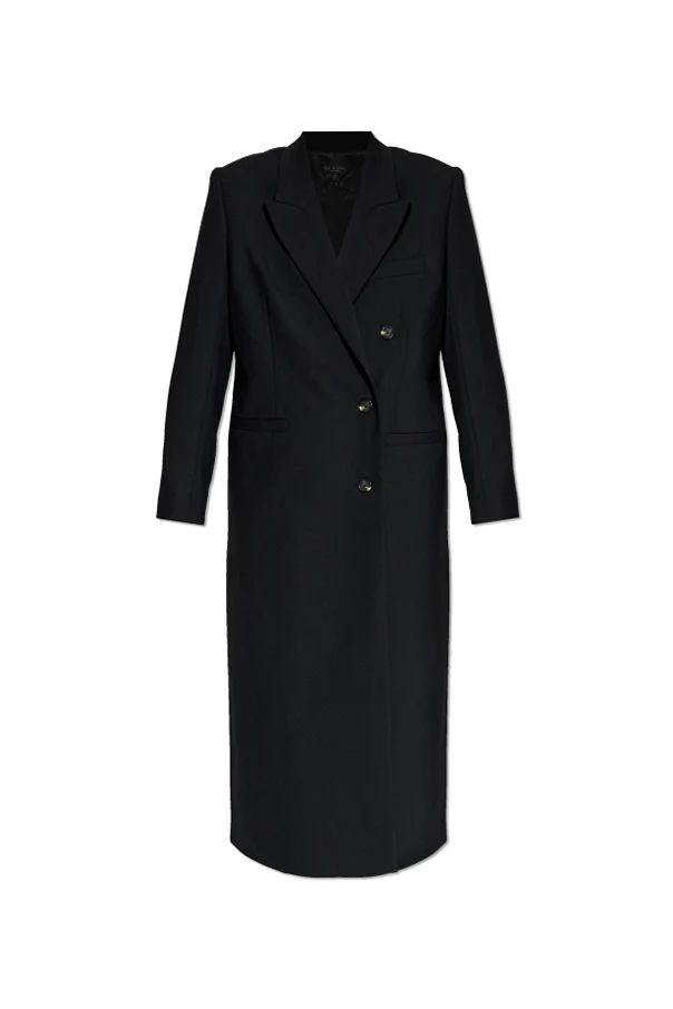 CZARNY Płaszcz z pojedynczym rozcięciem z tyłu