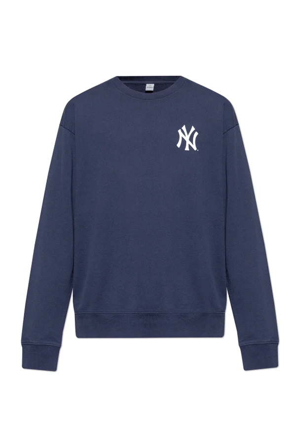 GRANATOWY Bluza z kolekcji `Yankees Serif Crewneck`