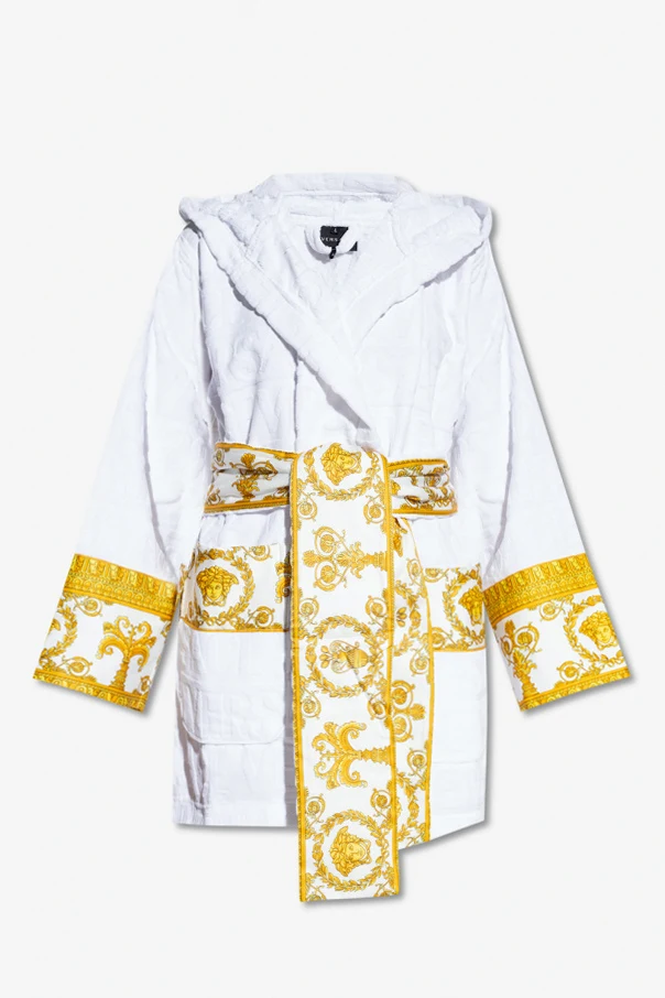 WHITE Bathrobe with logo