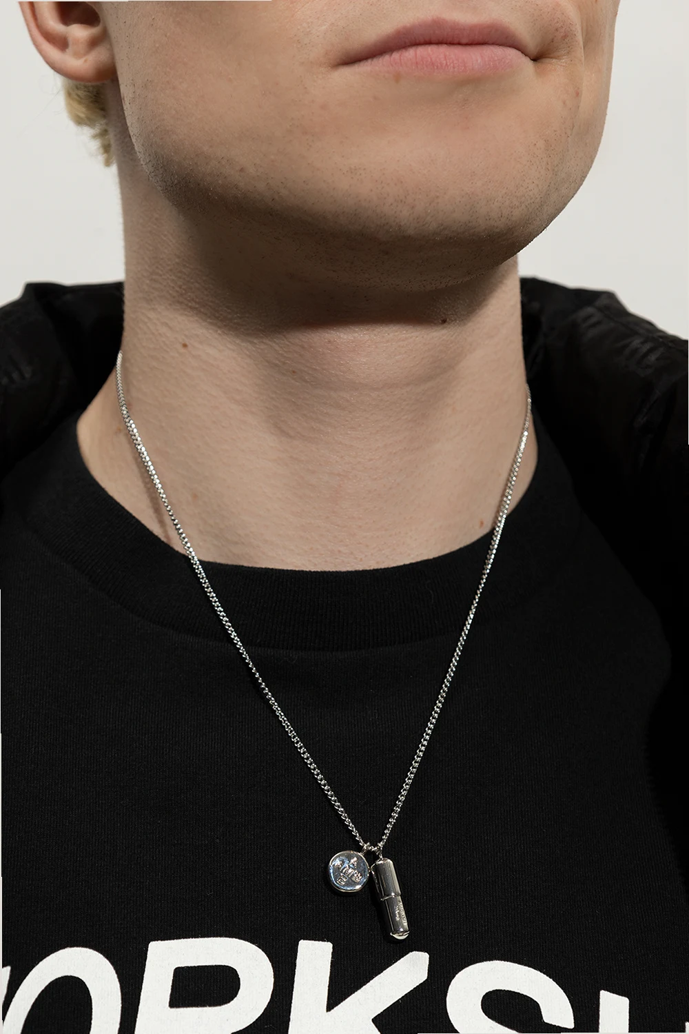 Brass necklace with pendant