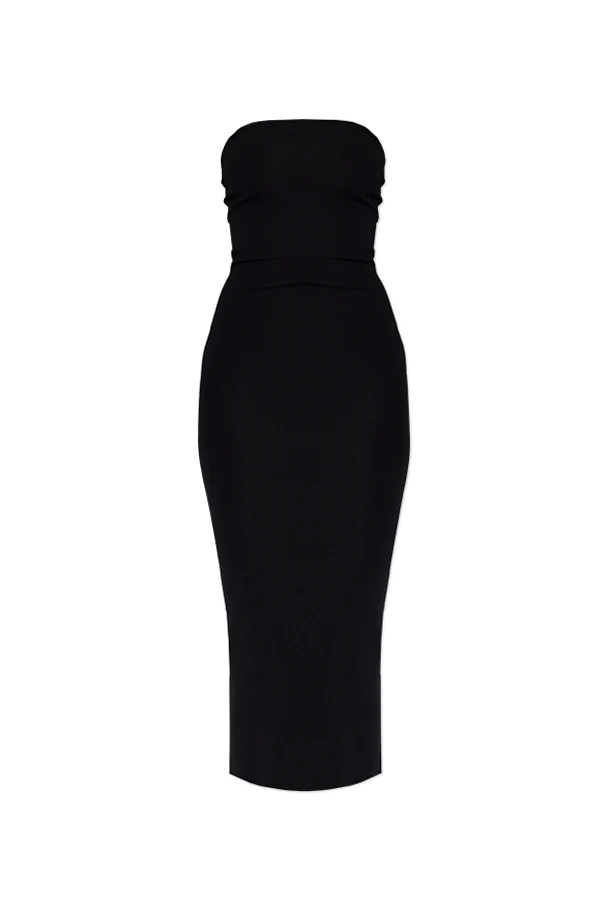 BLACK Off-shoulder pencil dress