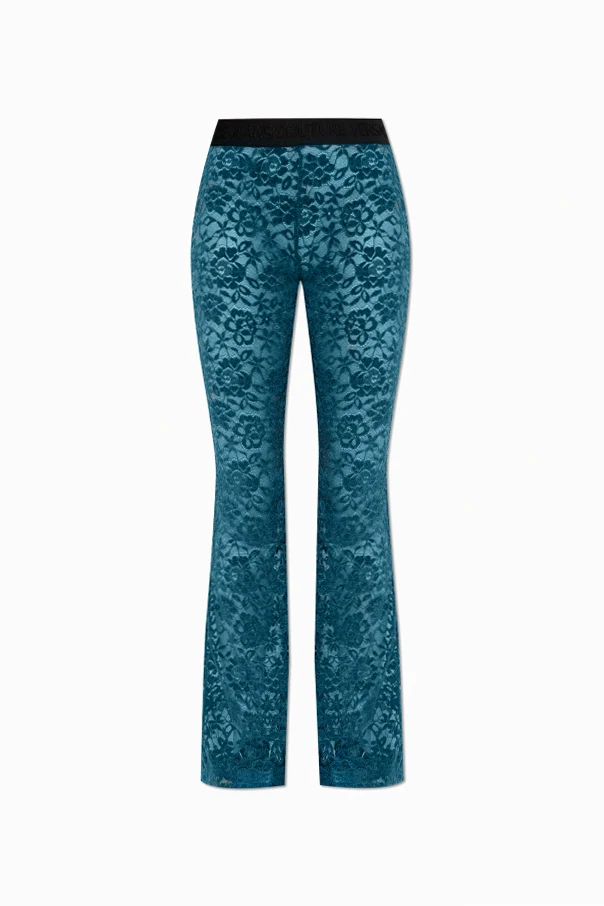 BLAU Spitzenhose mit ausgestelltem Bein