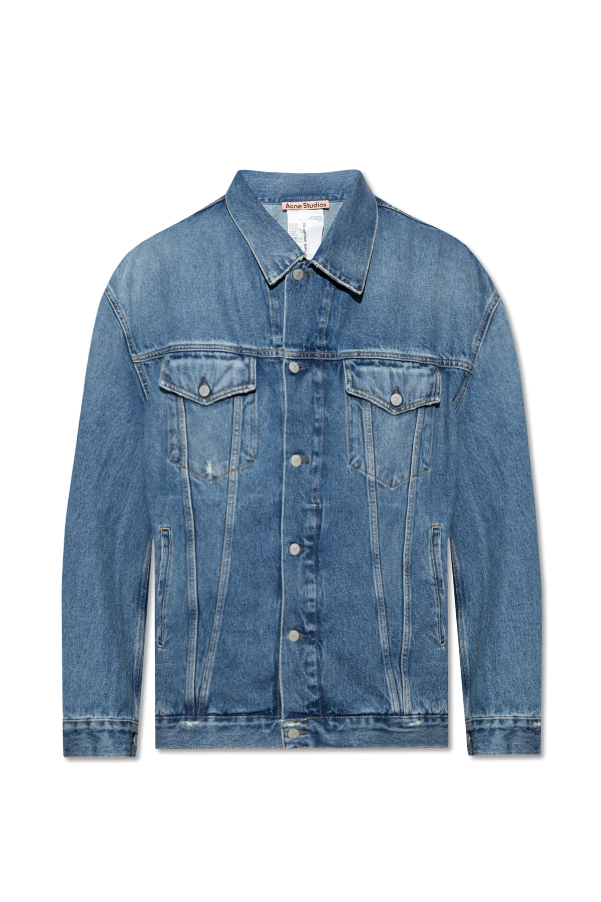 Distressed denim jacket