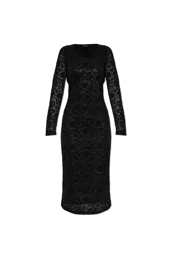 BLUE Lace dress with long sleeves