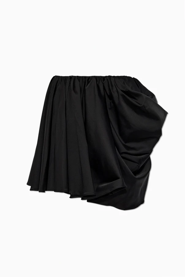 CZARNY Drapowana spódnica