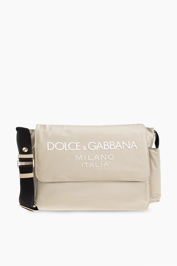 beige Changing bag with logo