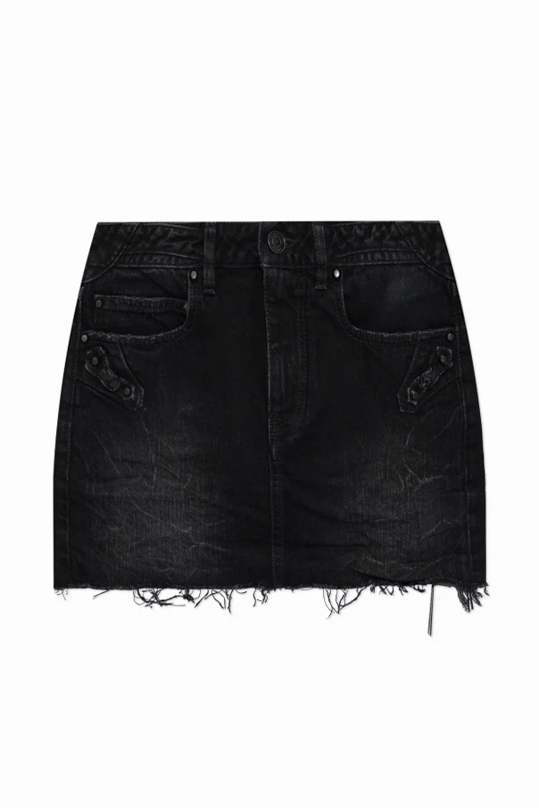 SCHWARZ Kurzer Jeansrock