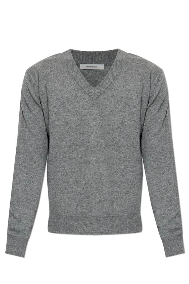 GREY V-neck sweater