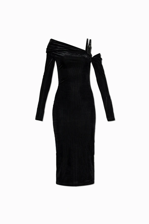 BLACK Velvet off-shoulder dress