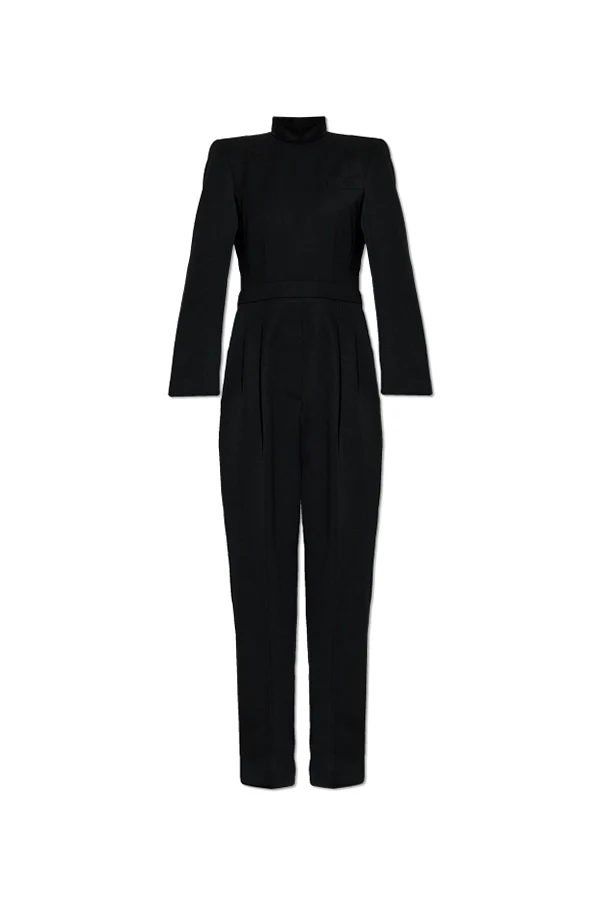 SCHWARZ Jumpsuit mit freiem Rücken