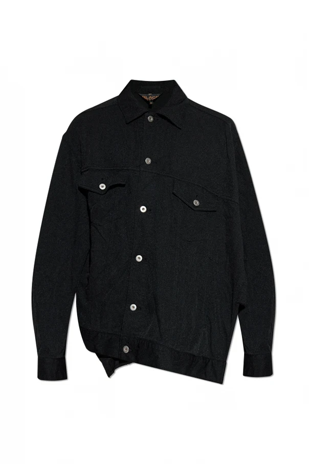 SCHWARZ Jacke mit Knittereffekt