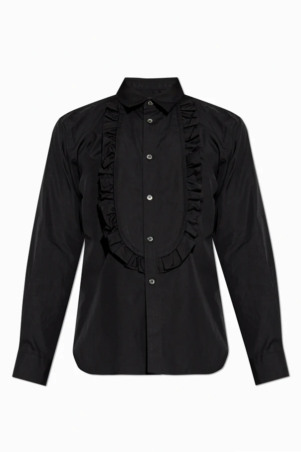 BLACK Shirt with jabot