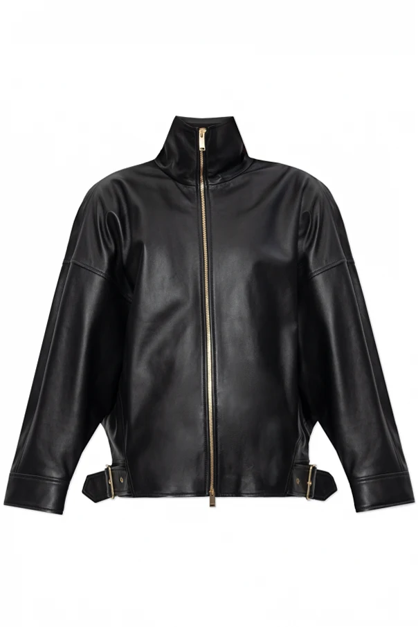 BLACK "Celine" lambskin jacket
