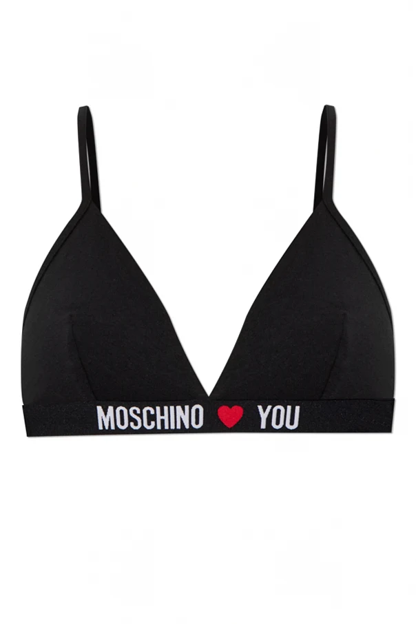 CZARNY Biustonosz z logo