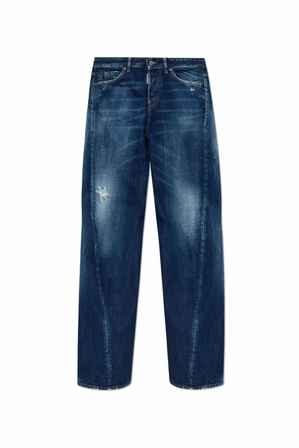GRANATOWY Jeansy `D2 Twisted`