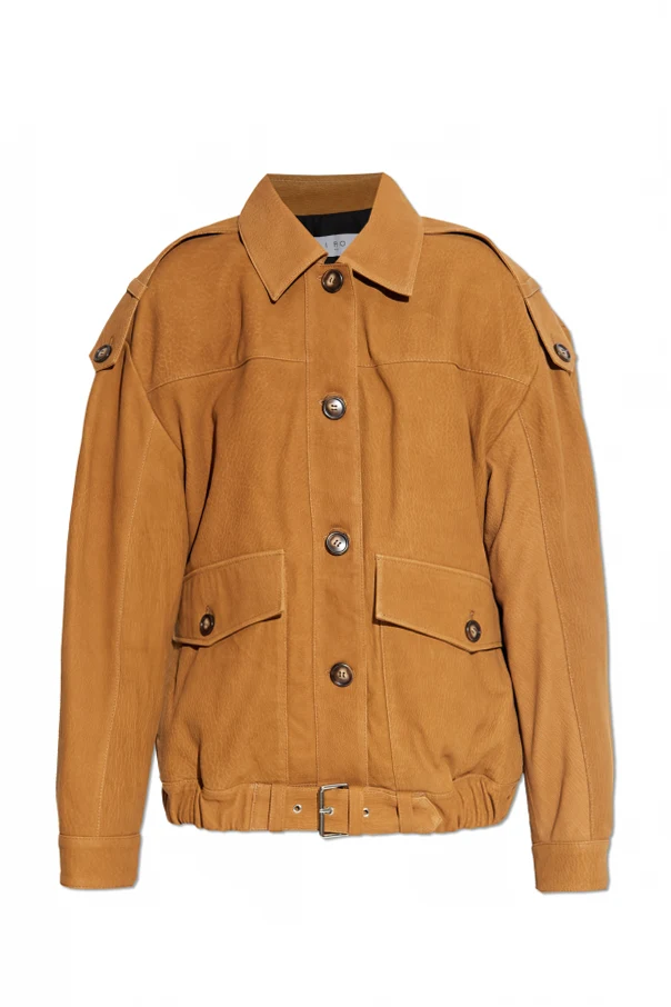 BRĄZOWY Kurtka skórzana `Barrie`