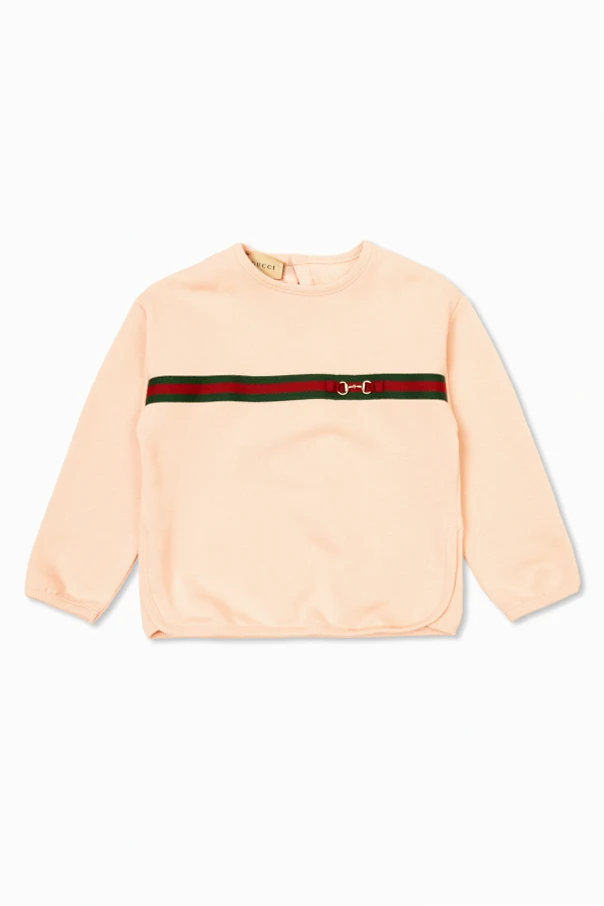 PINK Sweatshirt with distinctive Web stripe