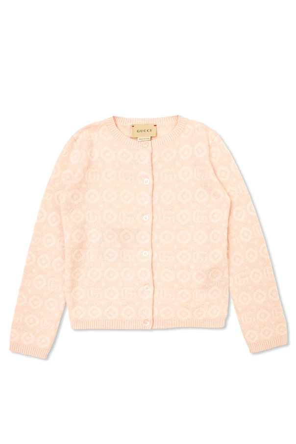 PINK Cardigan with GG pattern