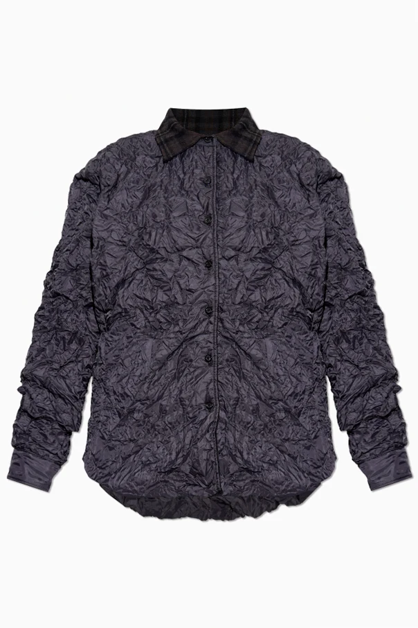 SCHWARZ Jacke mit dekorativer Knitteroptik