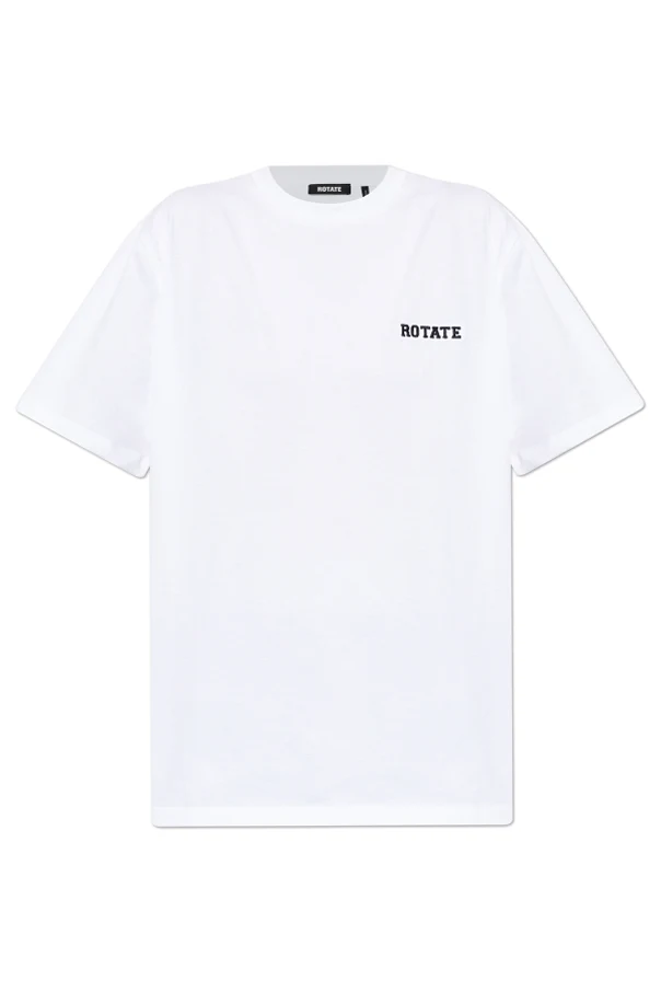 BIAŁY  T-shirt z wyszytym logo