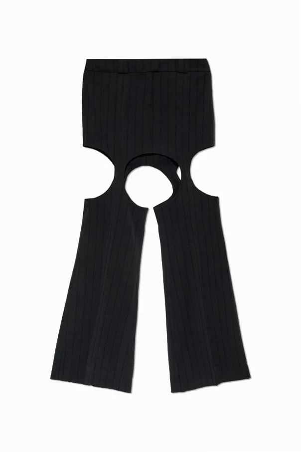 CZARNY Spódnica z wycięciami