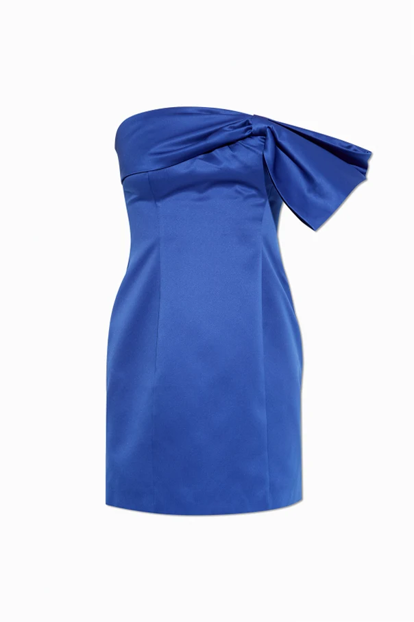 NIEBIESKI Krótka sukienka z odkrytymi ramionami