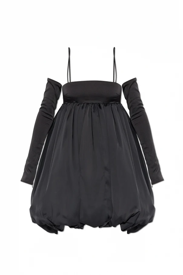 CZARNY Sukienka z odkrytymi ramionami