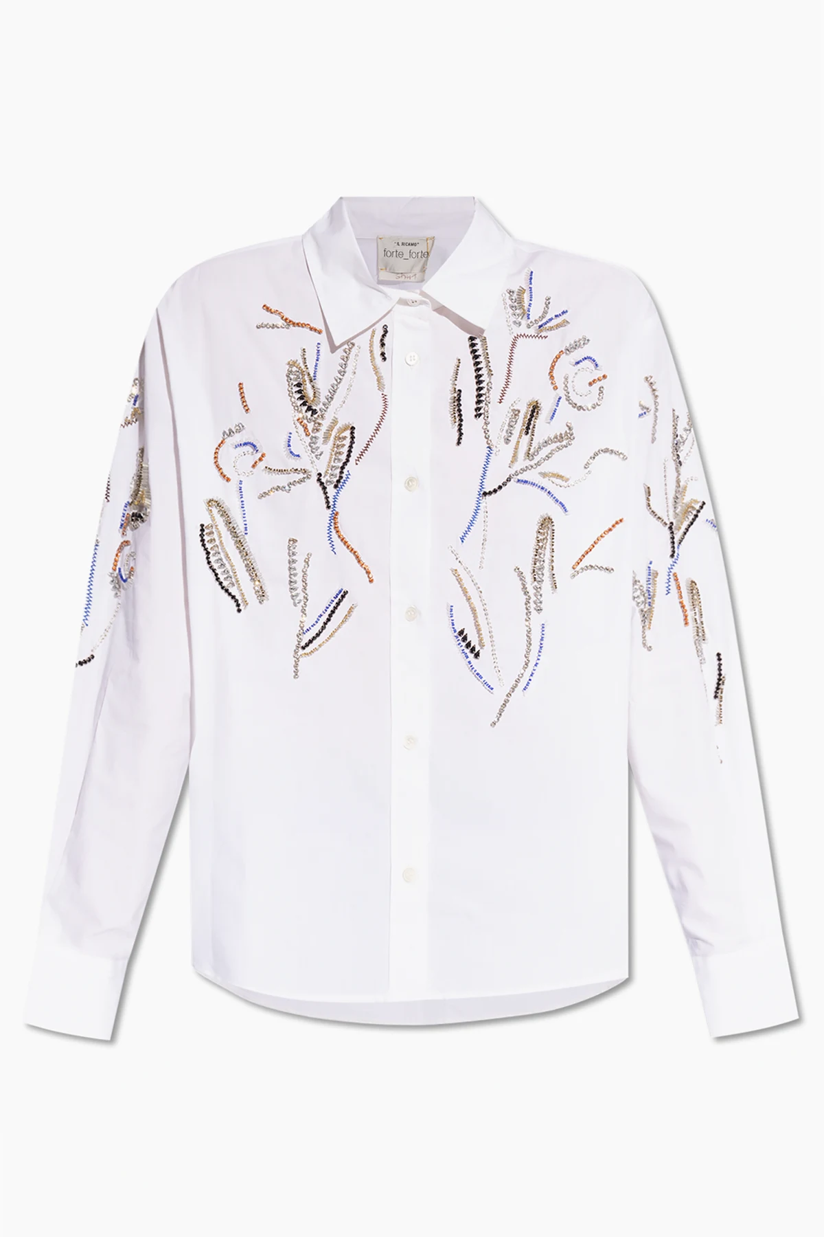 Hemd mit schimmernden Applikationen