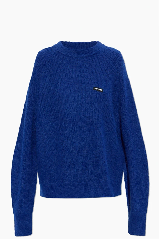 NIEBIESKI Sweter z naszywką z logo