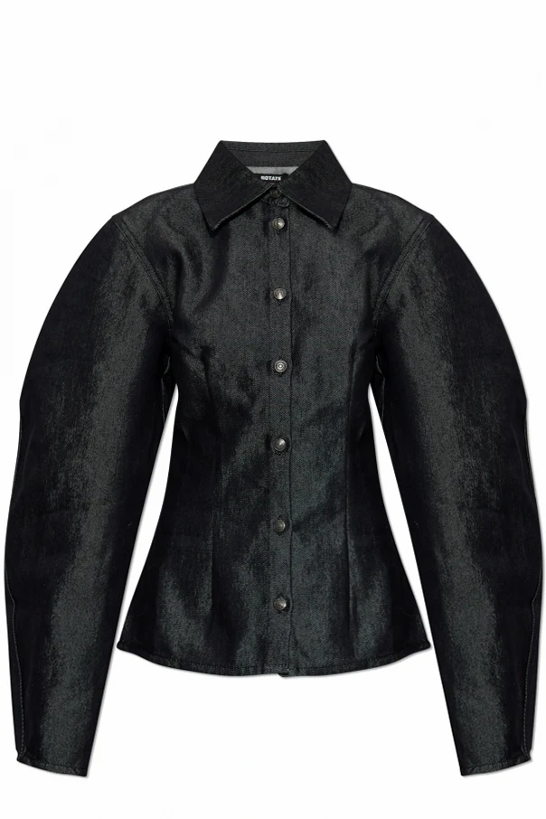 CZARNY Jeansowa koszula