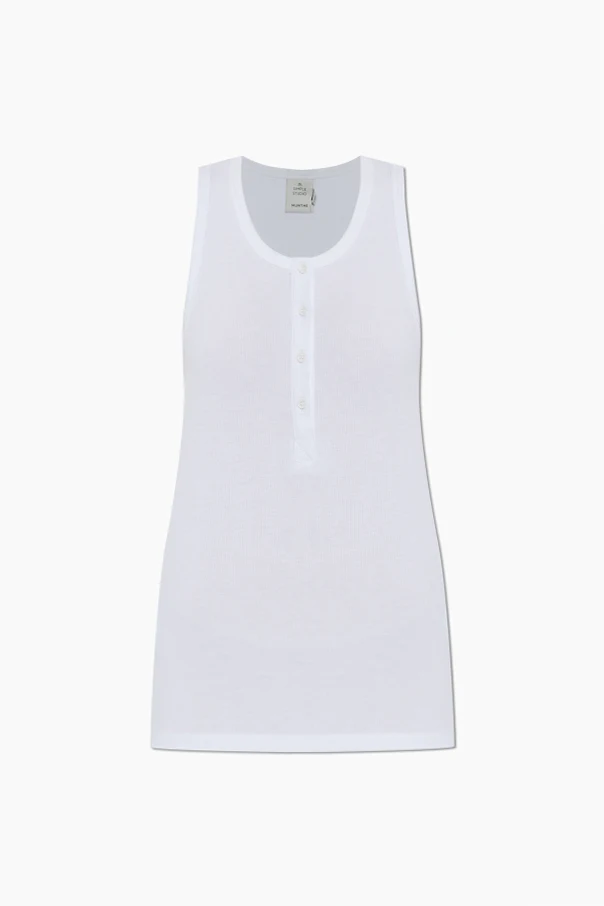 WHITE Ribbed top "Boma"