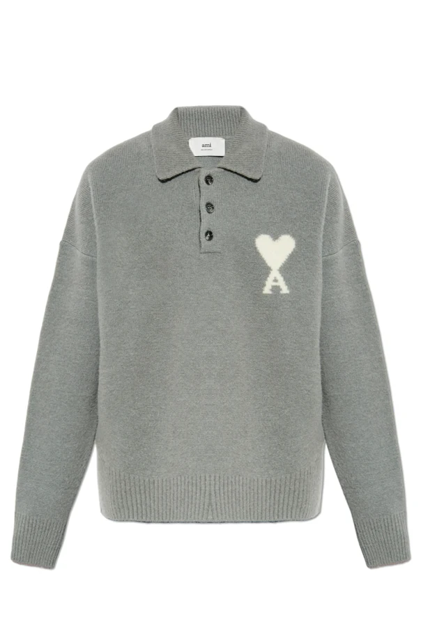 GREY Cardigan with logo