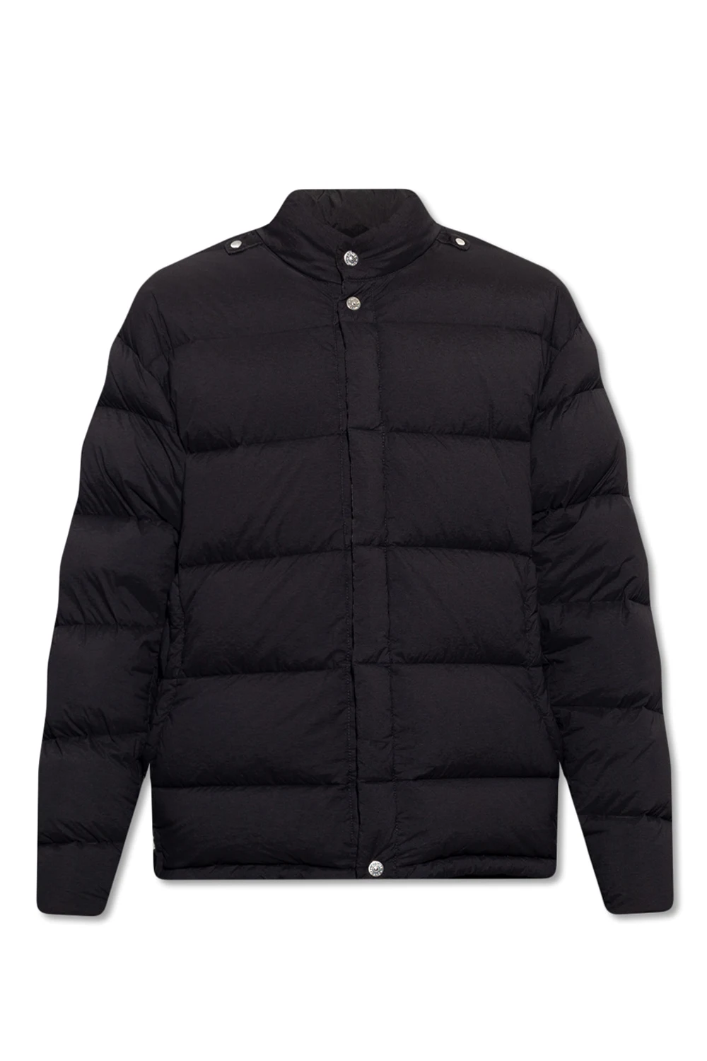 Down jacket with cut-outs