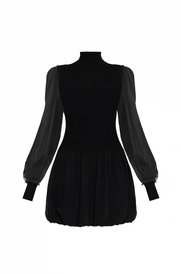 CZARNY Wełniana sukienka