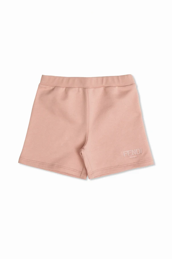 ROSA Shorts mit gesticktem Logo