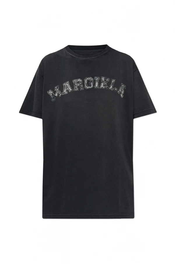 GRAU T-Shirt mit aufgedrucktem Logo