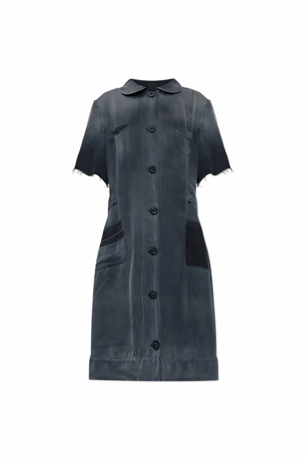 MARINEBLAU Kleid mit "Vintage"-Effekt