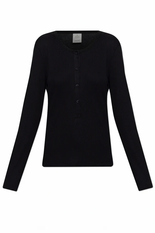 BLACK Ribbed t-shirt "Grace"