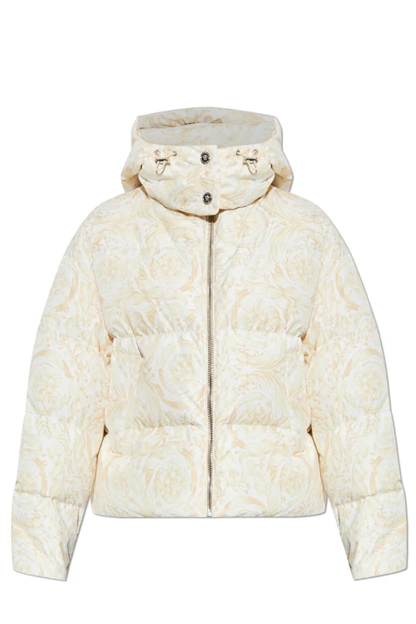 CREME Daunenjacke mit abnehmbarer Kapuze