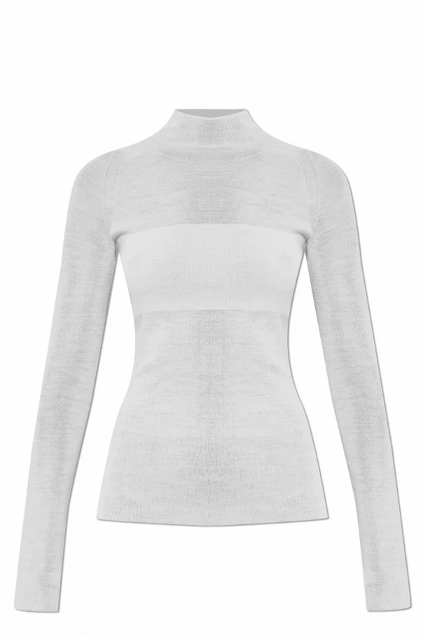 WEISS Turtleneck mit schmaler Passform