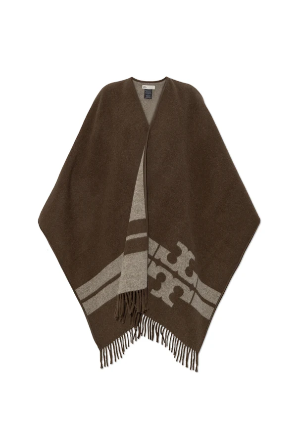 BRAUN Poncho mit Logo