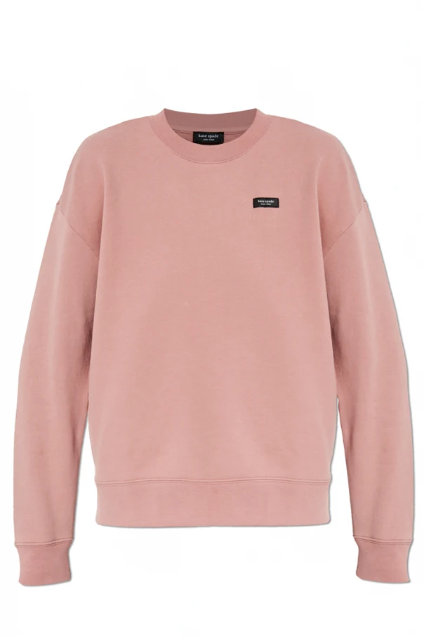 RÓŻOWY Bluza z naszywką z logo