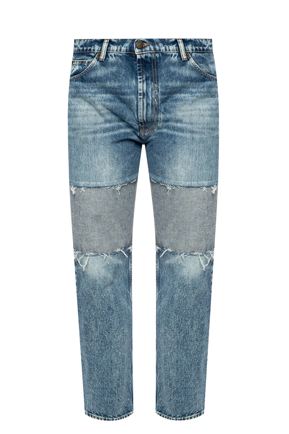 Raw edge jeans