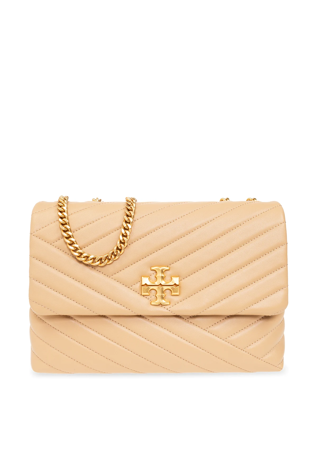 beige ‘Kira’ quilted shoulder bag