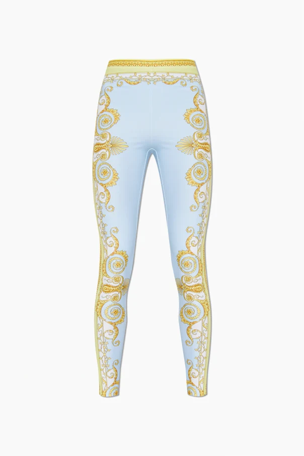 jasnoniebieski Legginsy z nadrukiem