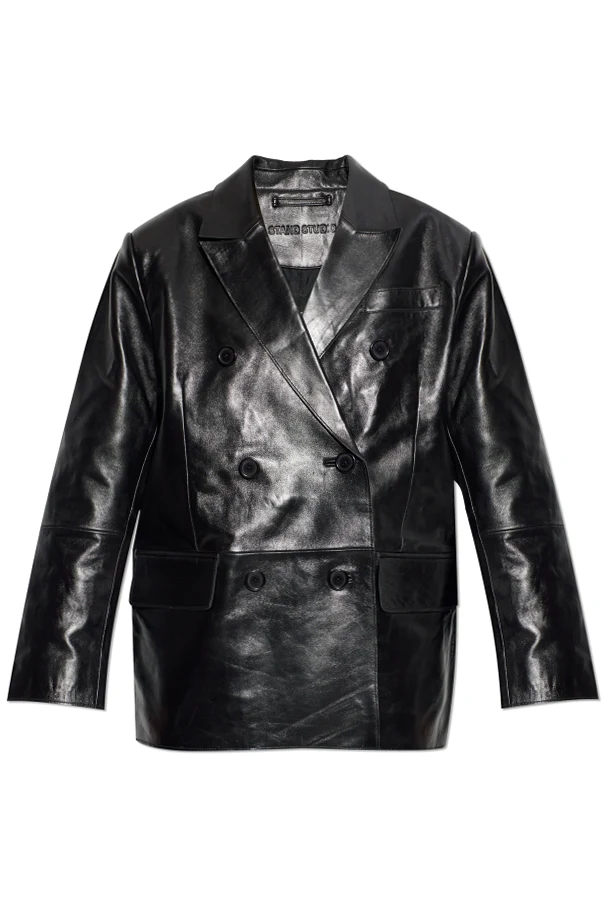 SCHWARZ Lederblazer „Alondra“