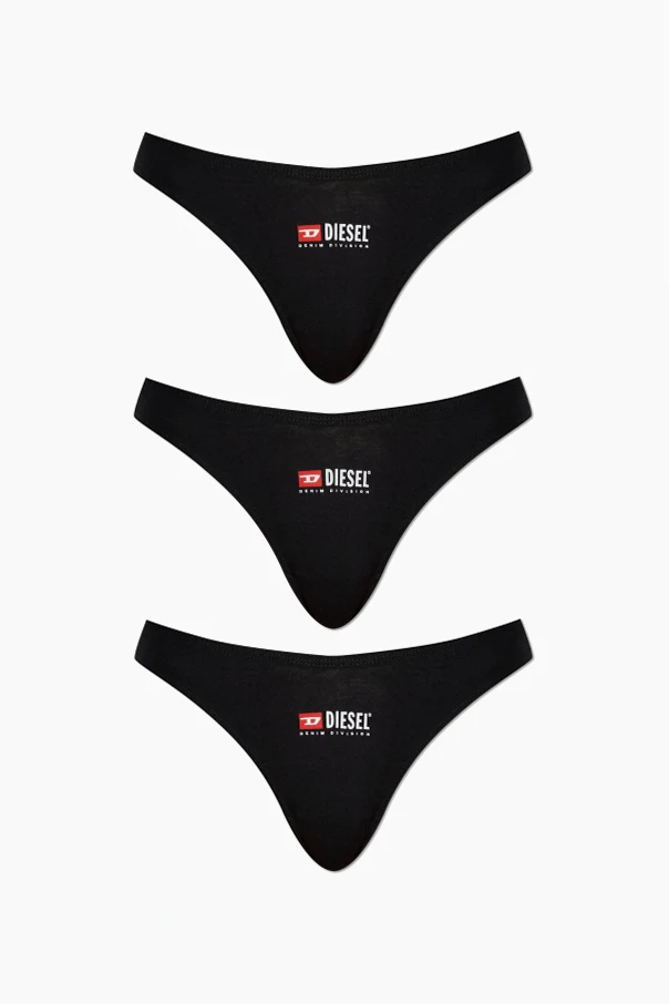 CZARNY Trójpak stringów `PUNCHY-D-CORE-3PACK`