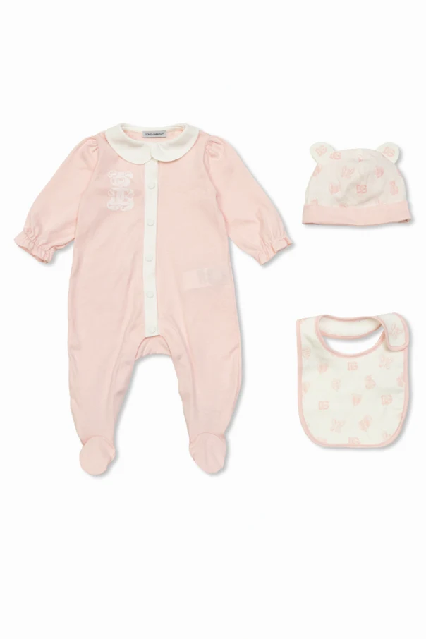 PINK Set: hat, bib and bodysuit