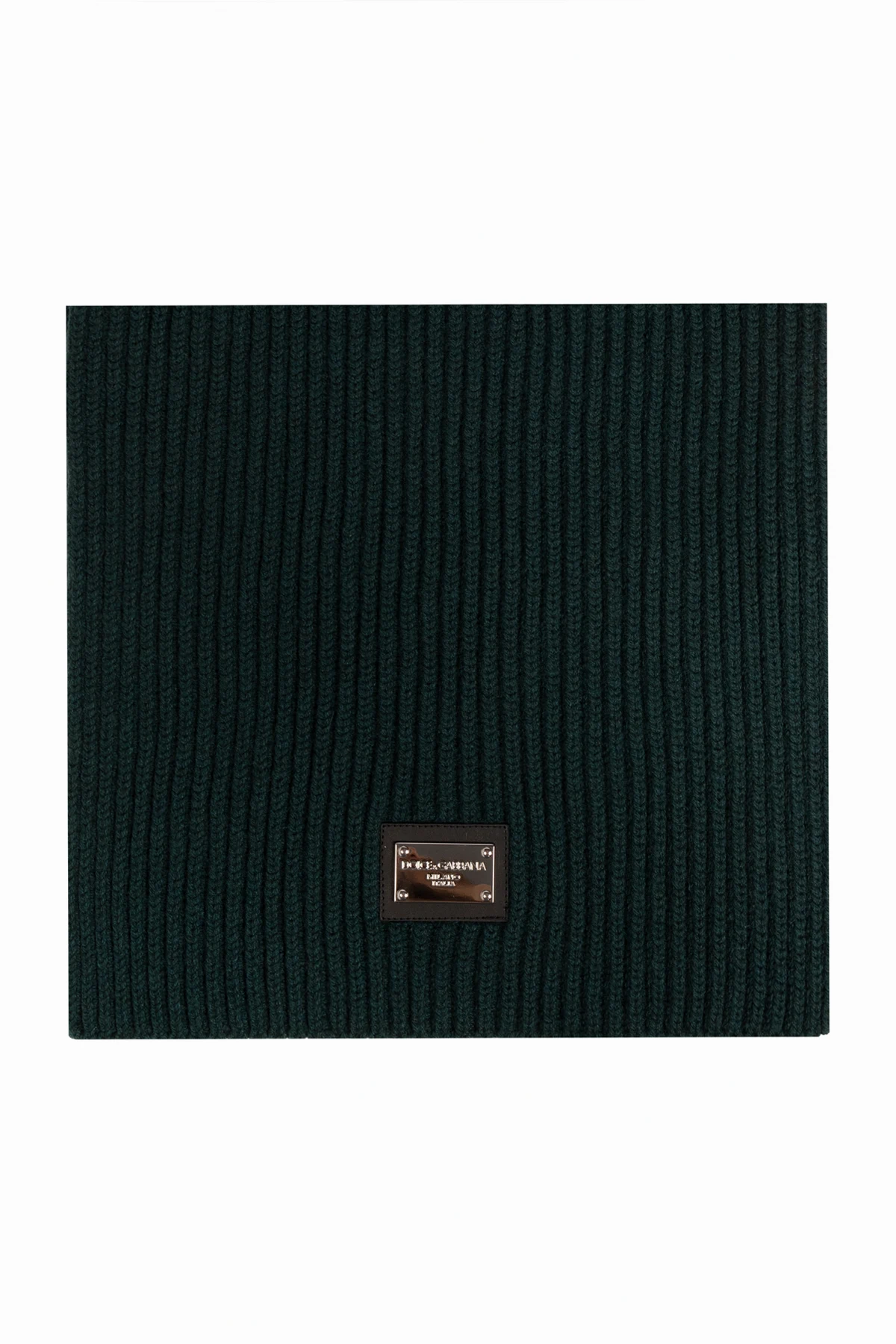 GREEN Scarf with logo patch
