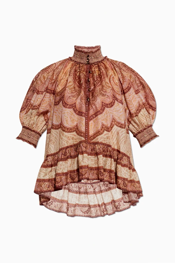 ROT Seidenbluse „Wanderlust Frill“